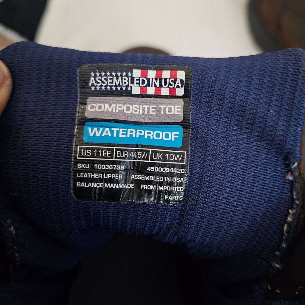 Ariat Turbo 6" USA Assembled Waterproof Composite Carbon Toe Work Boot Size 11EE - Picture 14 of 16